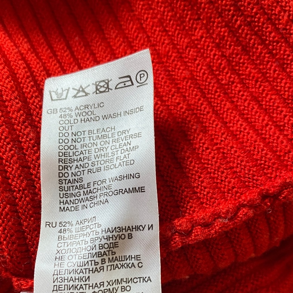 Reiss Vibrant Red Ribbed Sweater - Picture 6 of 6